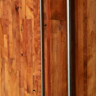 Close up of a wood door.