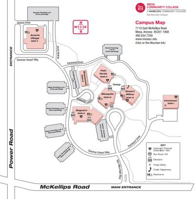 Red Mountain Campus Interactive Campus Map