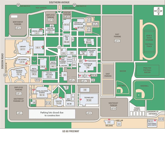 Mesa Community College Dobson Campus Map - Map