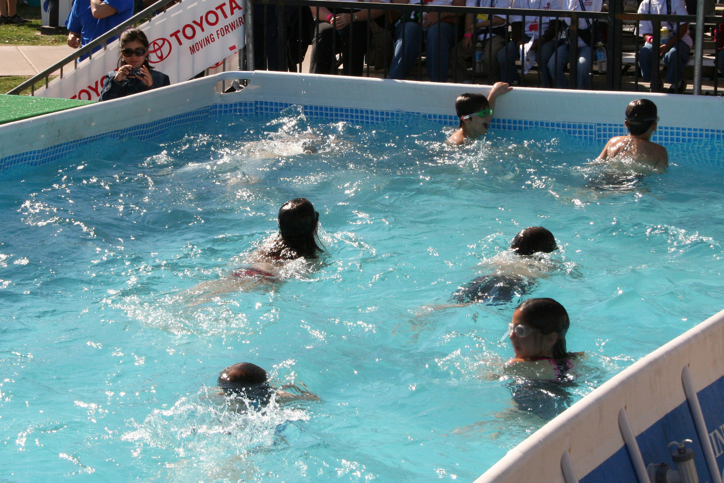 Live rescue demonstrations and swim lessons are provided during Water Safety Day