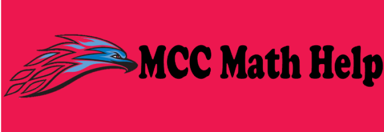MCC Math Help red banner with thunderbird