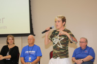 Passionate panelist from 2015 Hunger Awareness event.