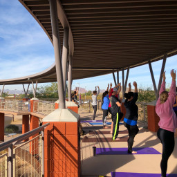 Outside Yoga at Red Mountain with Gail Herndon.